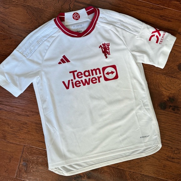 NWOT Marcus Rashford Adidas Manchester United Replica Jersey, size 11-12 Medium - Picture 7 of 13